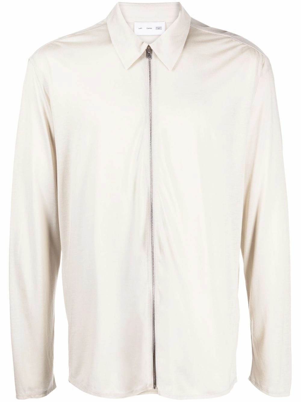 Zip-Up Lyocell Shirt mens polos clearance