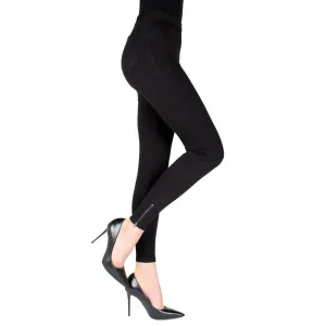 Zipper Ankle Jean Leggings In Black Activewear Womens - fitness leggings online